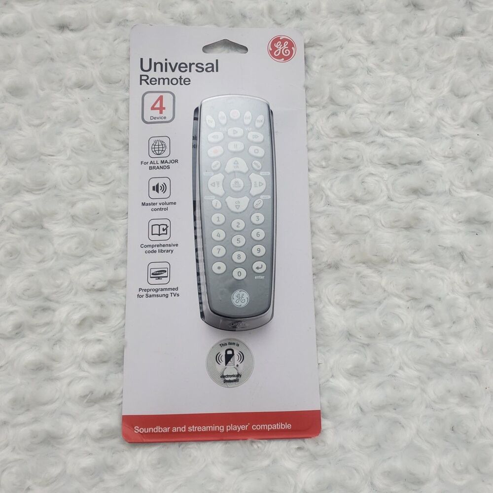 GE 34708 4-DEVICE Universal Remote Control for Samsung TV Streaming Audio New